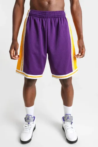 Mitchell & Ness, Mitchell & Ness Mesh Shorts - Purple + White L Herren
