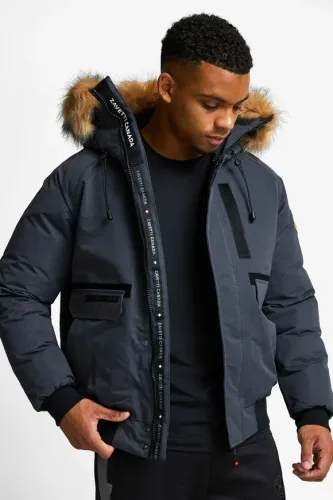 Zavetti Canada Abelli 2.0 Wattierte Bomberjacke - Asphalt L Herren