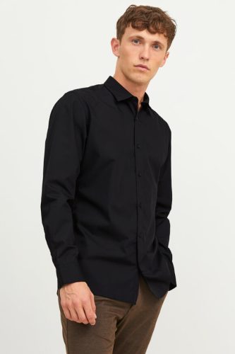 Jack & Jones, Jack & Jones - Hemd, langarm, für Herren, Black, Größe M