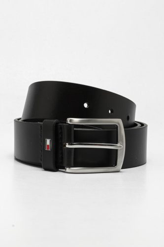 Tommy Hilfiger, Tommy Hilfiger - Ledergürtel, für Herren, Black, Größe 95