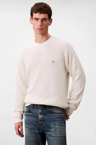 Calvin Klein Jeans, Calvin Klein Jeans - Pullover, für Herren, Creme, Größe M