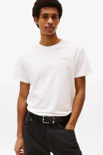 Tommy Jeans, Tommy Jeans T-Shirt "TJM SLIM LINEAR CHEST TEE EXT" Mit Rundhalsausschnitt