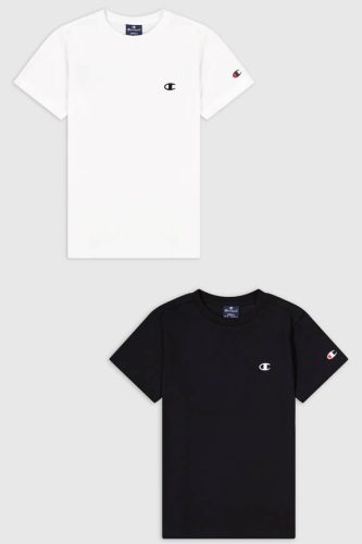 Champion, Champion T-Shirt Packung, 2 Stk. 2er-Pack, Kurzarm, mit Rundhalsausschnitt, aus Baumwolle