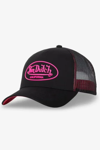 Von Dutch, Von Dutch Trucker Cap / Snapback - Black + Pink Einheitsgroesse Damen