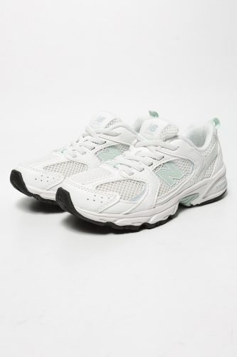 New Balance P 530 Bungee Lace Kids Sneaker - White + Light Green EU33