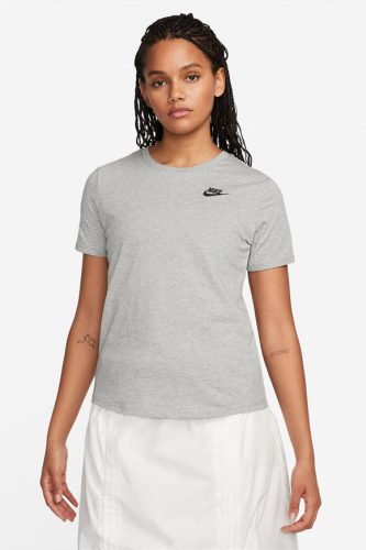 Nike Sportswear Club Essentials T-Shirt - Grey Heather M Damen