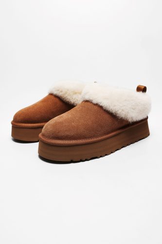 UGG Tazelle gefütterte Plateau Slipper - Chestnut EU36 Damen