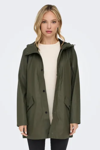 Only, ONLY Kurzmantel "ONLELISA RAINCOAT OTW NOOS" beschichtete Qualität