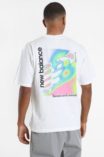 New Balance T-Shirt - White M Herren