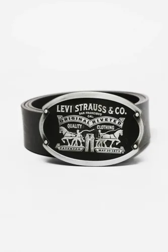 Levi's®, Levis Ledergürtel "Billy Plaque Belt" mit markanter Koppelschliesse