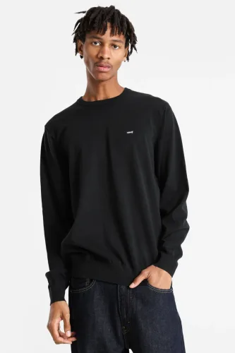 Levi's®, Levis Rundhalspullover "LIGHTWEIGHT HM SWEATER" Feingerippte Abschlüsse