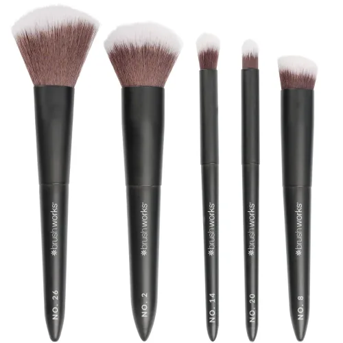 BRUSHWORKS, Brushworks Travel Makeup Brush Set On-The-Go 5 Stück Box