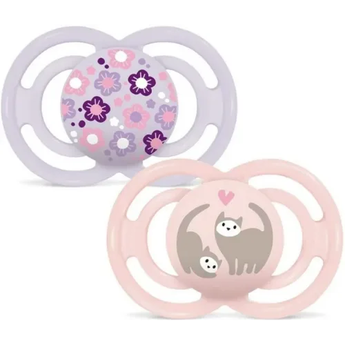 MAM Perfect Nuggi Silikon, 16-36 Monate, pink/lila (2 Stk)