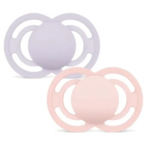 MAM Perfect Nuggi Silikon 6-16 Monate, pink/lila (2 Stk)