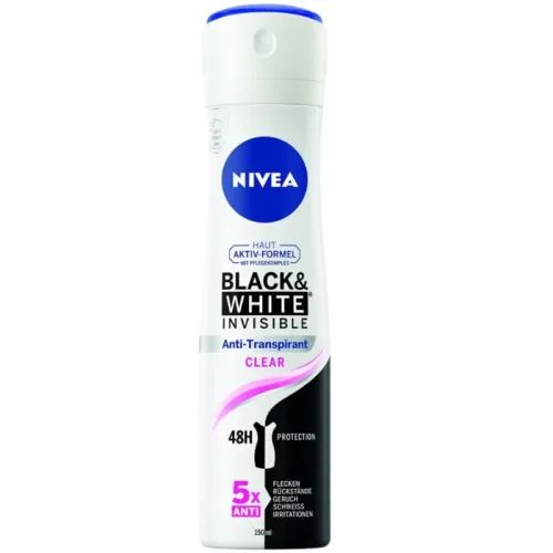 Nivea Black & White Invisible Clear Deospray (150ml)