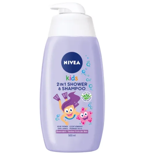 NIVEA Kids 2in1 Shower & Shampoo Beerenduft (500ml)
