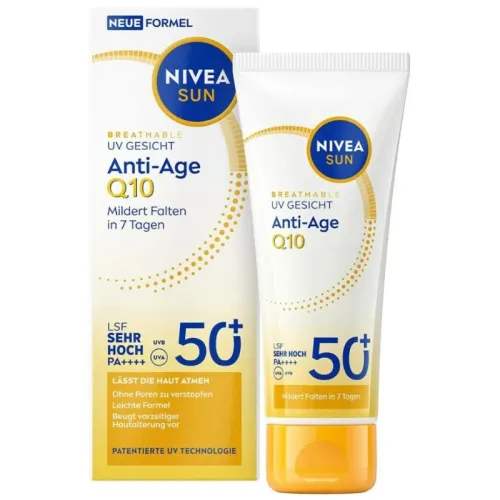 NIVEA SUN, NIVEA SUN - UV Face Anti-Age Q10 FPS 50+, 40 ml