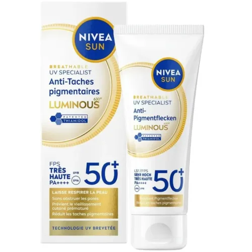 NIVEA SUN, NIVEA SUN - UV Face Luminous Anti-Pigments LSF 50+, 40 ml