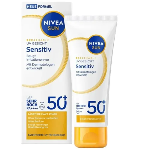NIVEA SUN, NIVEA SUN - UV Face Sensitive LSF 50+, 40 ml