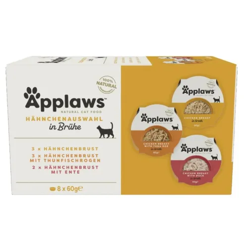 Applaws, Applaws Cat Pot Probierpack  8 x 60 g - Hühnchenauswahl