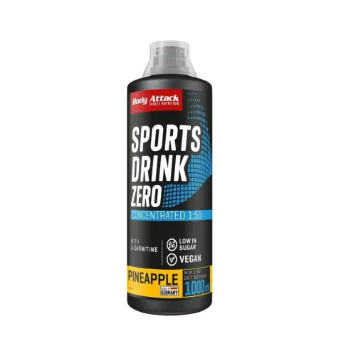 BODY ATTACK, Body Attack Sports Drink Zero Ananas (1 Liter)