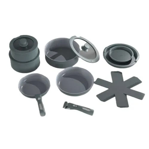 Cuisinart Kochset mit abnehmbaren Griffen Denim (16-teilig)