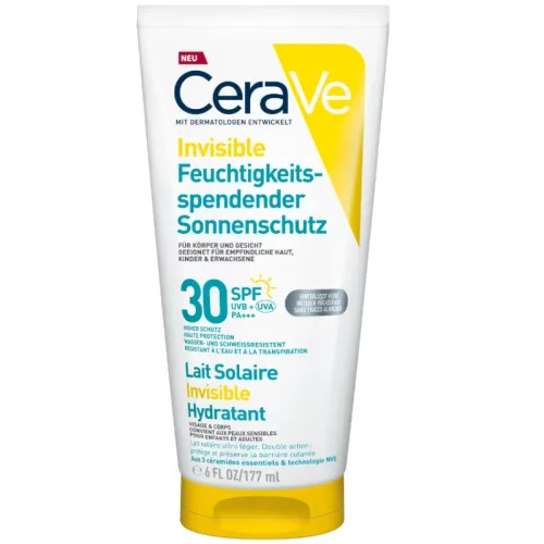 CeraVe - Invisible Feuchtigkeitsspendender Sonnenschutz LSF 30, 177 ml