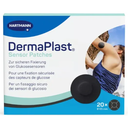 DermaPlast Sensor Patch schwarz, Durchmesser 29mm (20 Stk)