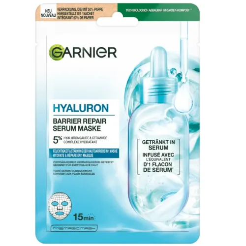Garnier, Garnier - Hyaluron Barrier Repair Serum Maske, 1 Stück