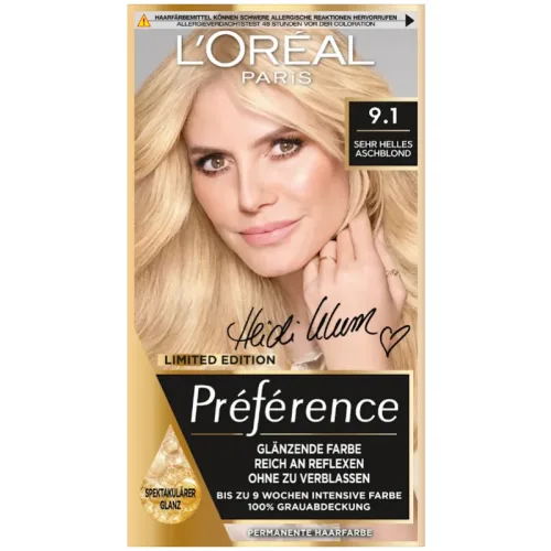 L'Oréal Paris, L'Oréal Paris - Préférence 9.1 Sehr Helles Aschblond, 1 Stück