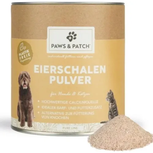 Paws & Patch Eierschalen Pulver für Hunde und Katzen (500g)