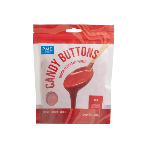 PME CAKE, PME Cake Candy Buttons - Rot (340g)