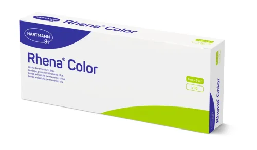 Rhena, Rhena Color Elastische Binden 4cmx5m blau 10 Stk