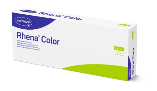 Rhena, Rhena Color Elastische Binden 4cmx5m rot 10 Stk