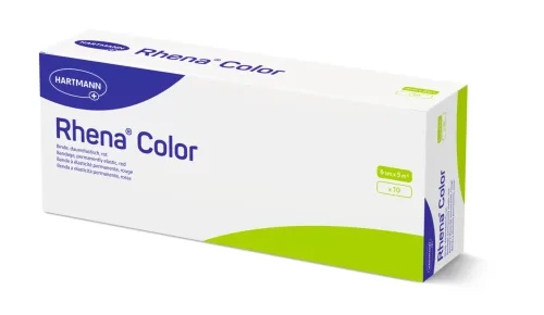 Rhena, Rhena Color Elastische Binden 6cmx5m rot 10 Stk