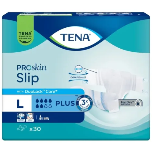 TENA Slip Plus, Grösse L, 6 Tropfen, Taille 92-150cm (24 Stk)