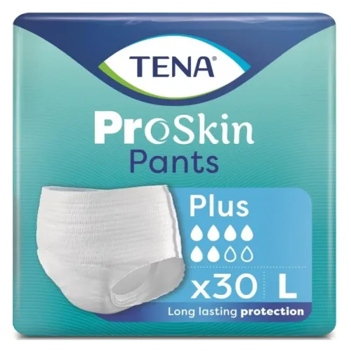 TENA Pants Plus, Grösse L, 6 Tropfen, Taille 100-135cm (30 Stk)