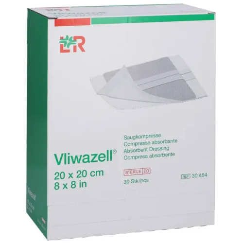Vliwazell Saugkompresse, 20x20cm (30 Stk)