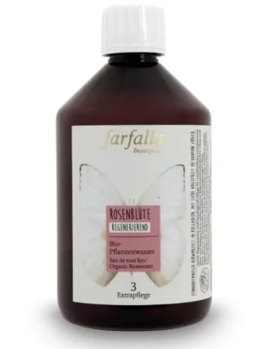 Farfalla Rosenblüte Bio Pflanzenwasser (500ml)