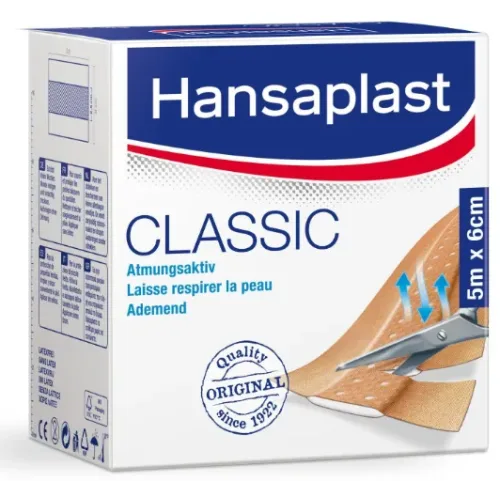Hansaplast, Hansaplast KB.T4107.001 Heftpflaster 5 m x 6 cm 5 m
