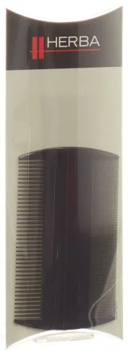 HERBA, Herba Staub-/Lauskamm, Hartgummi, schwarz, 9 cm