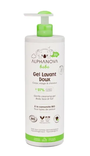 ALPHANOVA Bébé Hautfreundliches Waschgel, 2in1 Bio (400ml)