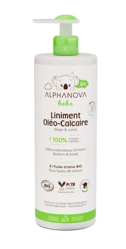 ALPHANOVA Bébé Liniment oléo-calcaire, Lotion Bio (400ml)