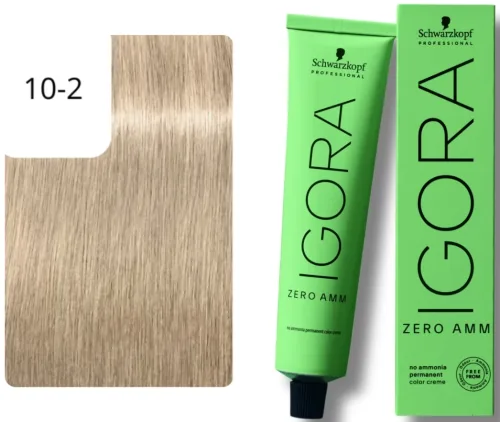 Schwarzkopf Professional, Schwarzkopf Professional Igora Zero Amm 10-2 Ultra Blond Ash 60ml