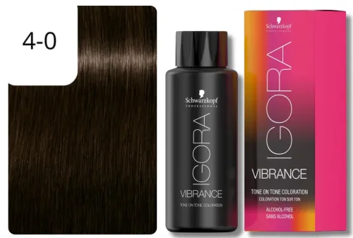 Schwarzkopf Professional, Schwarzkopf Professional Igora Vibrance 4-0 Medium Brown 60ml