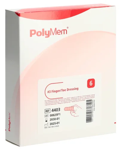PolyMem, PolyMem Finger/Toe Dressing L Box 6 Stk