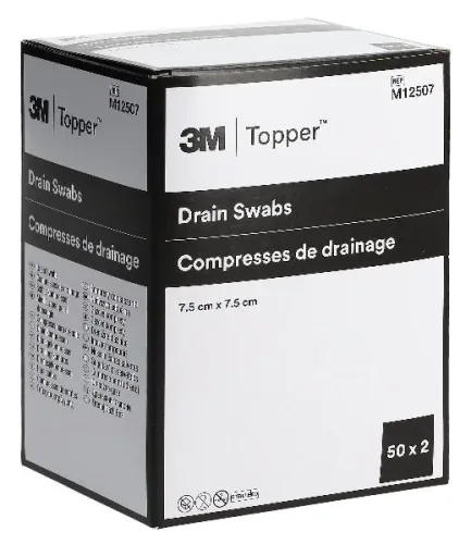 TOPPER, Topper Schlitzkompressen 7.5x7.5cm steril 2 Btl 50 Stk