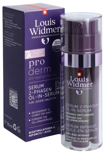 Louis Widmer, Louis Widmer - proderm Serum 2-Phasen Öl-in-Serum ohne Parfum, 35 ml