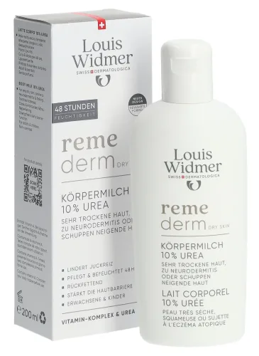 Louis Widmer, Louis Widmer remederm Körpermilch 10 % Urea ohne Parfum