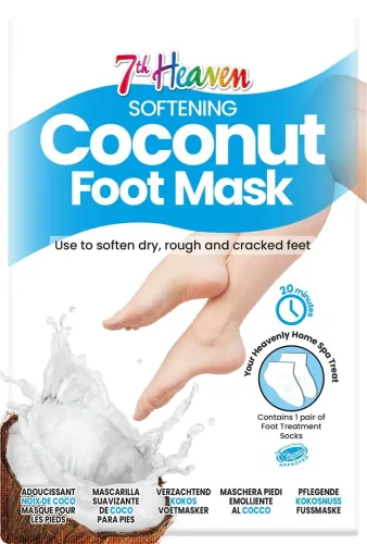 7th Heaven, 7th Heaven Foot Mask Coconut 1 Paar
